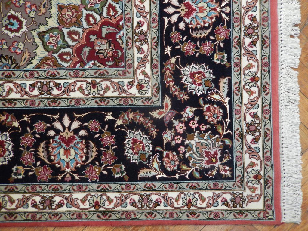 8 x 11.6 Authentic Handmade Iran Tabriz Rug Wool and Silk High Quality 400 KPSI #PIX-21880