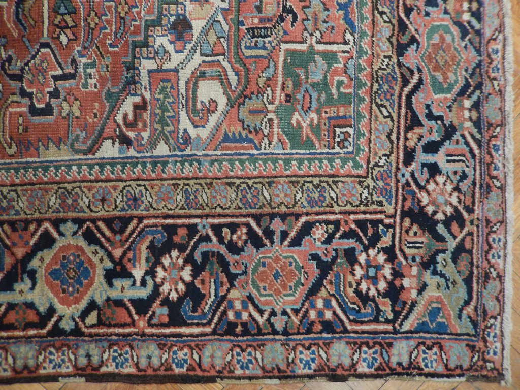 8 x 11 Authentic Persian Heriz Serapi Rug 1950's #PIX-22383