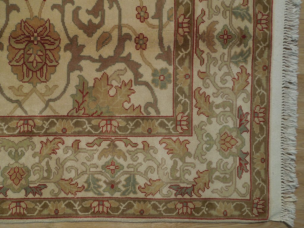 5.10 x 8.10 New Handmade Agra Rug Neutrals #PIX-18853