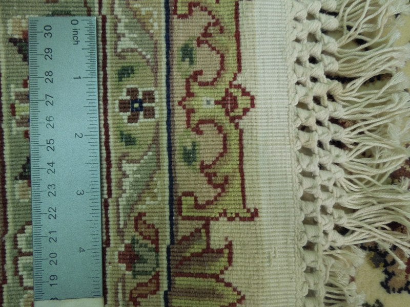 7 x 7 feet ROUND fine weave Quality Wool and Silk Rug    #PIX-17191