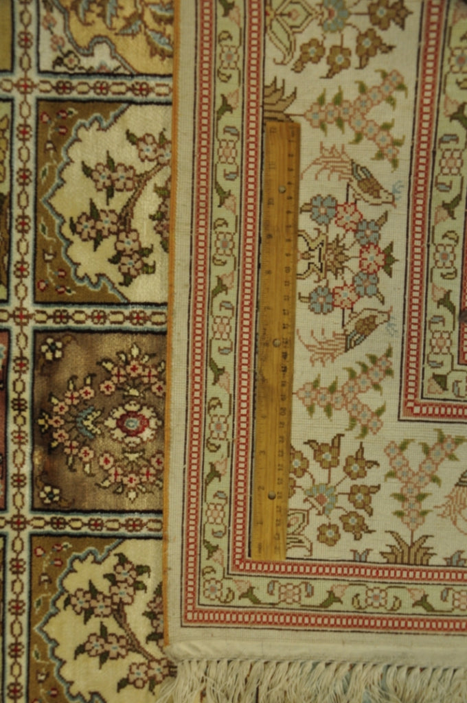 4 x 6 Transitional Garden Bakhtiar Silk Handmade Rug #PIX-28680