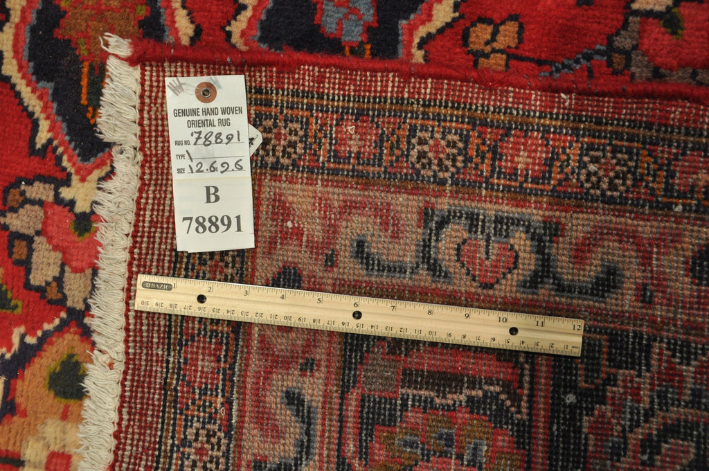 9.6 x 12.6 Persian Mashad Rug  Wool Handknotted #B-78891