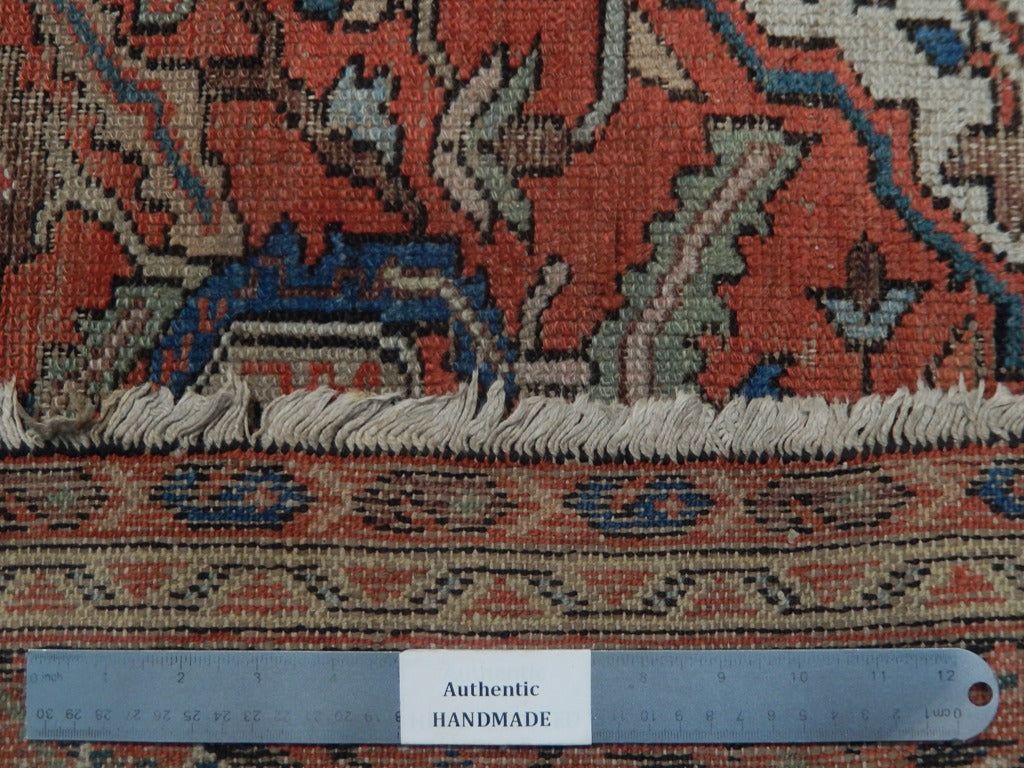 6.5 x 13 Authentic Persian Soltanabad Mahal Rug 1930's #PIX-22878