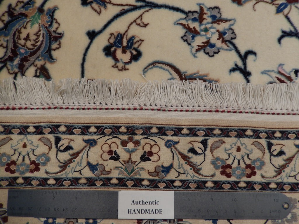 6.8 x 10 Signed Habibian High Quality Authentic Persian Nain Rug 6 LA Handmade Iran Wool and Silk 500 KPSI #PIX-22016