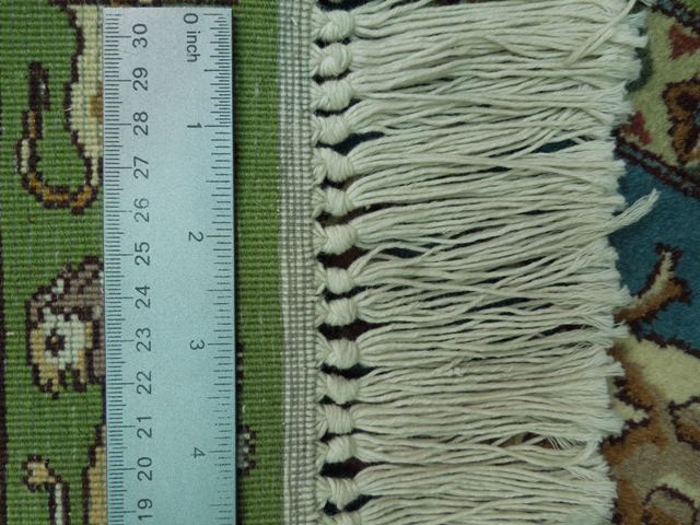 6.2 x 8.9 Super fine Pictorial Persian Tabriz Rug Wool and Silk 70 Raj #PIX-16883