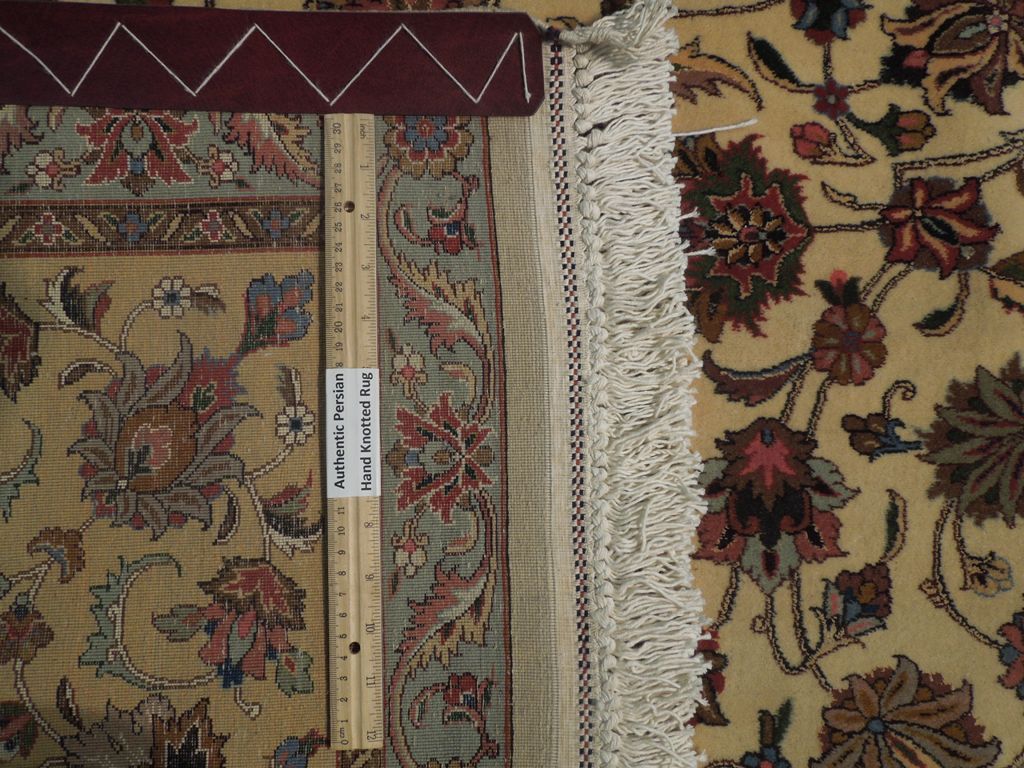 8.1 x 9.9 Authentic High Quality 400 KPSI Wool and Silk Persian Tabriz Rug IRAN  #PIX-18228