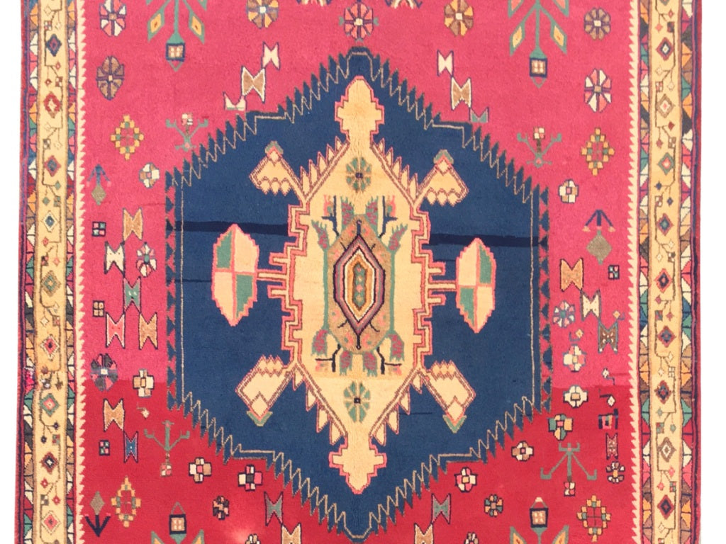 5.5 x 8. Persian Tribal Handmade Wool Sirjan Rug #B-81680