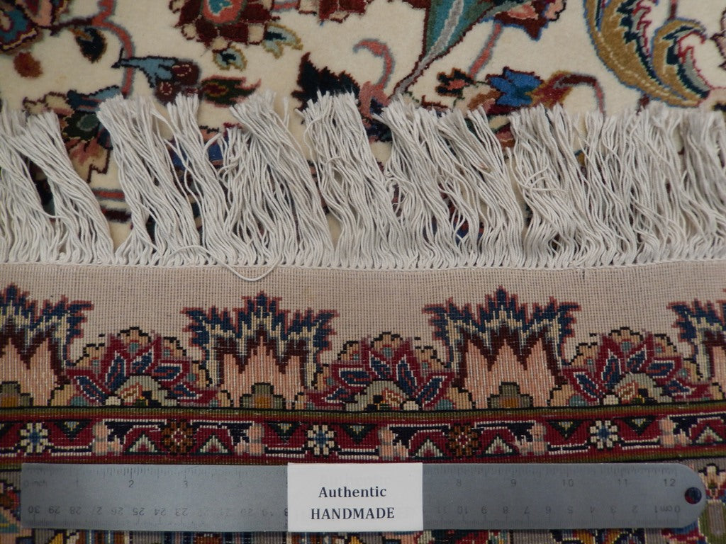 10 x 13 High Quality Authentic Persian Tabriz Rug Handmade Iran Wool and Silk 400 KPSI #PIX-21937