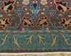 Load image into Gallery viewer, 11.8 x 17 Chobi Peshawar Oushak Rug Handmade Pakistan Brown Green Rust #PIX-20099