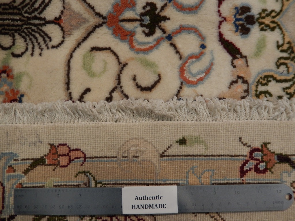 6.9 x 8.2 Authentic Persian Tabriz Rug Handmade Odd Size Iran Wool and Silk #PIX-21996