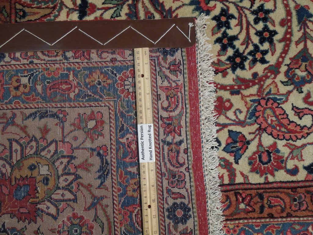 9.1 x 12.5 Authentic Persian Handmade Wool Isfahan Rug Paisely #PIX-18214