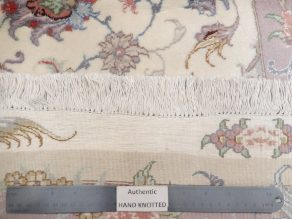 8 x 11.7 Top Quality 70 Raj SIGNED Persian Tabriz Rug Wool and Silk 500 KPSI #PIX-21843