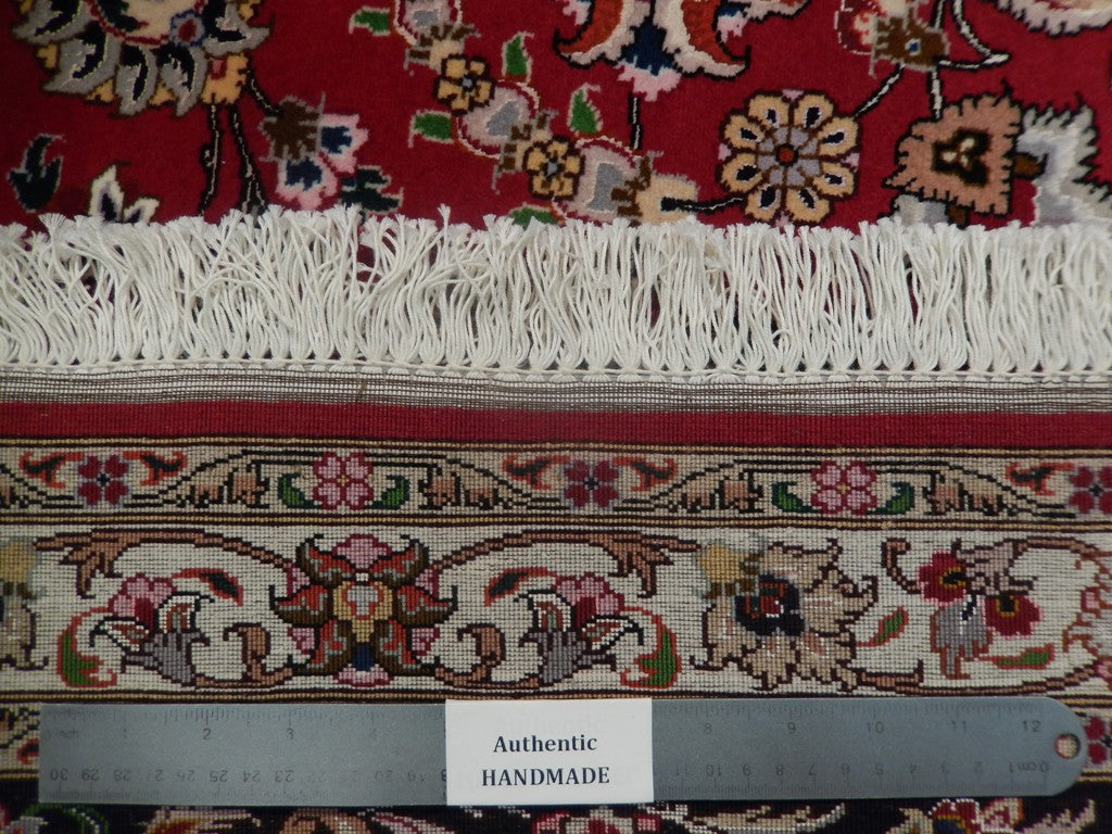 9.10 x 12.8 High Quality Authentic Persian Tabriz Rug Handmade Iran Wool and Silk 400 KPSI #PIX-21905