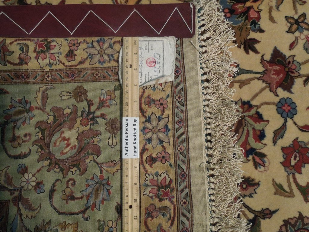 7.9 x 10.3 SIGNED Authentic Persian Tabriz Rug High Quality 400 KPSI #PIX-18227