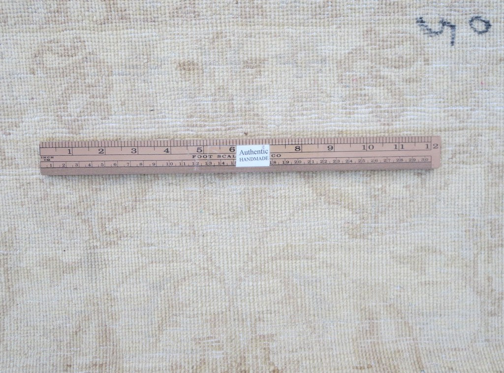 14' Feet Ziglar Handmade Runner Natural Wool Neutral Pale Colors Rug #PIX-25246