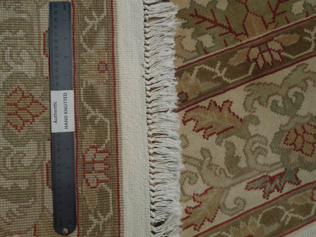 5.10 x 8.10 New Handmade Agra Rug Neutrals #PIX-18853