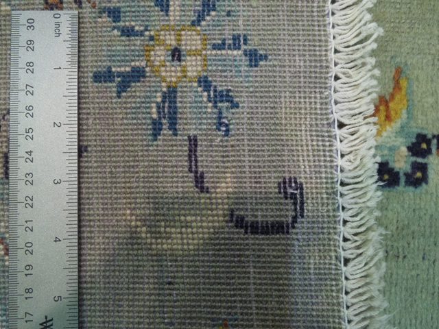 7.9 x 10.7 GREEN Persian Kashan Rug #PIX-15330