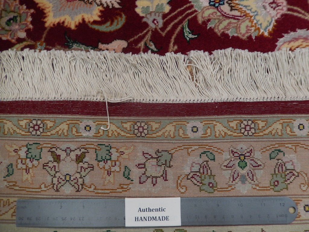 9.9 x 13.7 High Quality Authentic Persian Tabriz Rug Handmade Iran Wool and Silk 400 KPSI PIX-21914