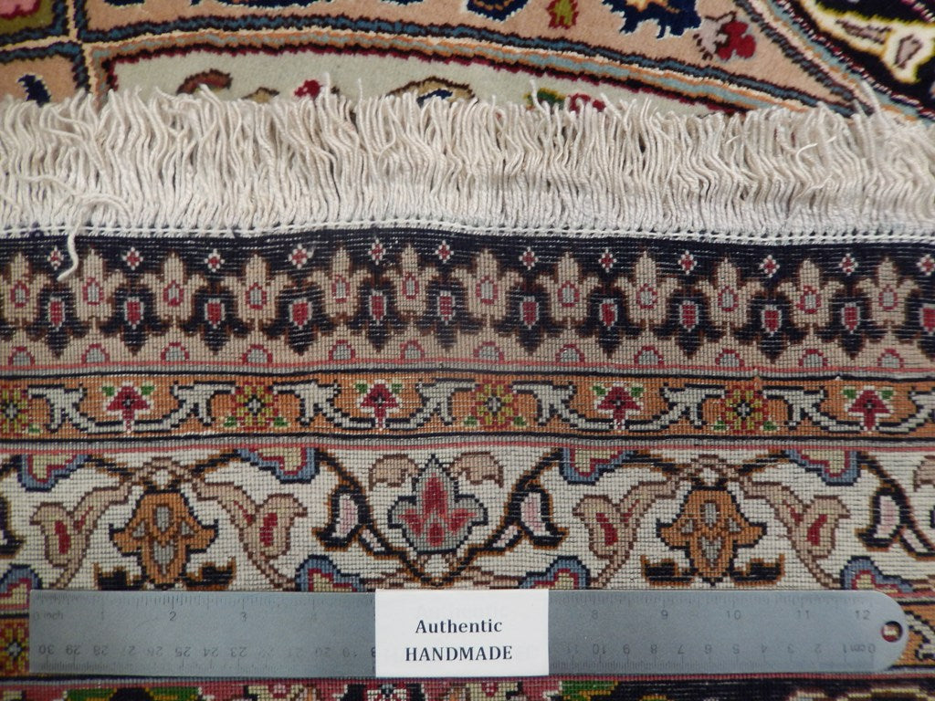 9.10 x 13.3 Super Quality Authentic Persian Tabriz Rug Wool and Silk on Silk Amazing Gonbad Dom Design #PIX-21921