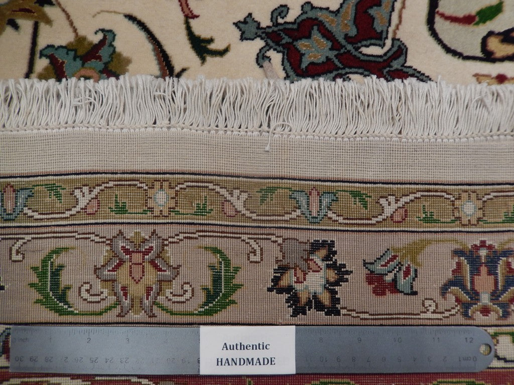 9.9 x 13 Authentic High Quality Persian Tabriz Rug Handmade Iran 400 KPSI Wool and Silk #PIX-21926