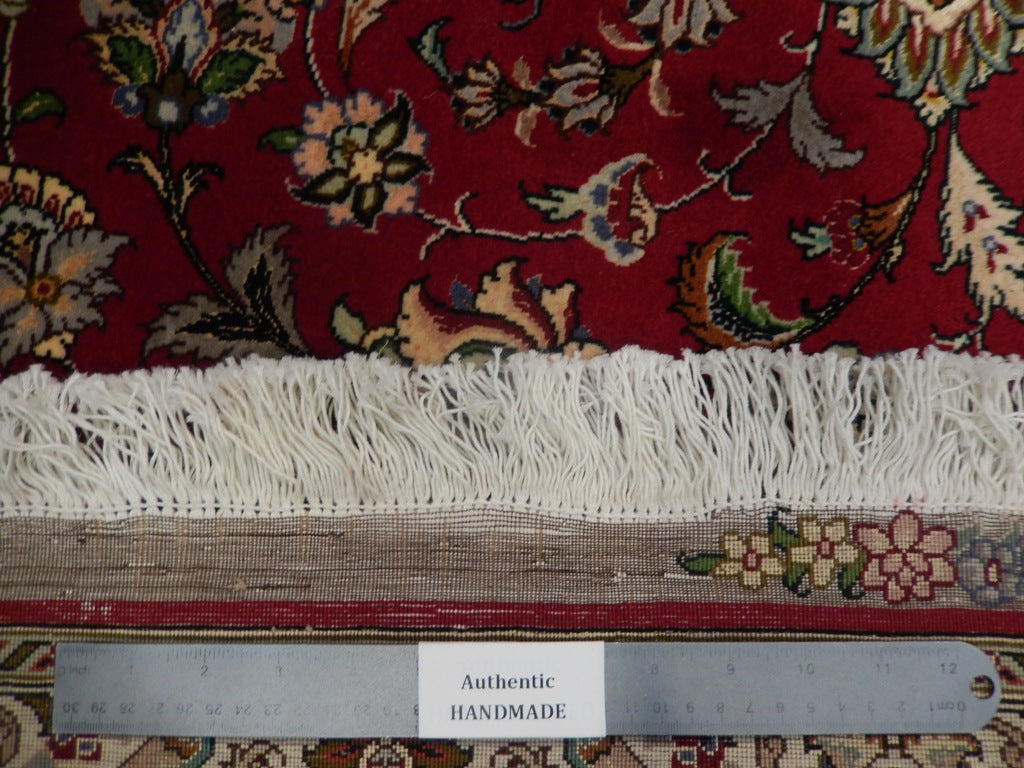 8.2 x 11.5 Signed Authentic Persian Tabriz Rug Wool and Silk High End Handmade Iran #PIX-21881