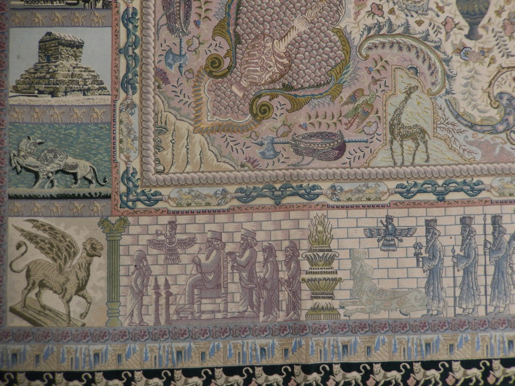 9 x 13.6 super Fine Quality Authentic Persian Tabriz Rug 70 Raj 500 Kpsi Wool and Silk On Silk Foundation Akhte Jamshid Iran Ancient #PIX-21911