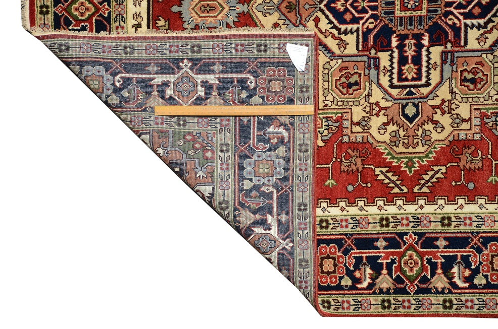 8 x 9.9 NEW Hand-Knotted India Serapi Heriz Rug #B-79305