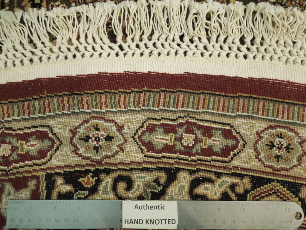 9 x 9 ROUND Fine Quality Wool and Silk handmade Rug Multi Color DOM Esfahan   #PIX-20846