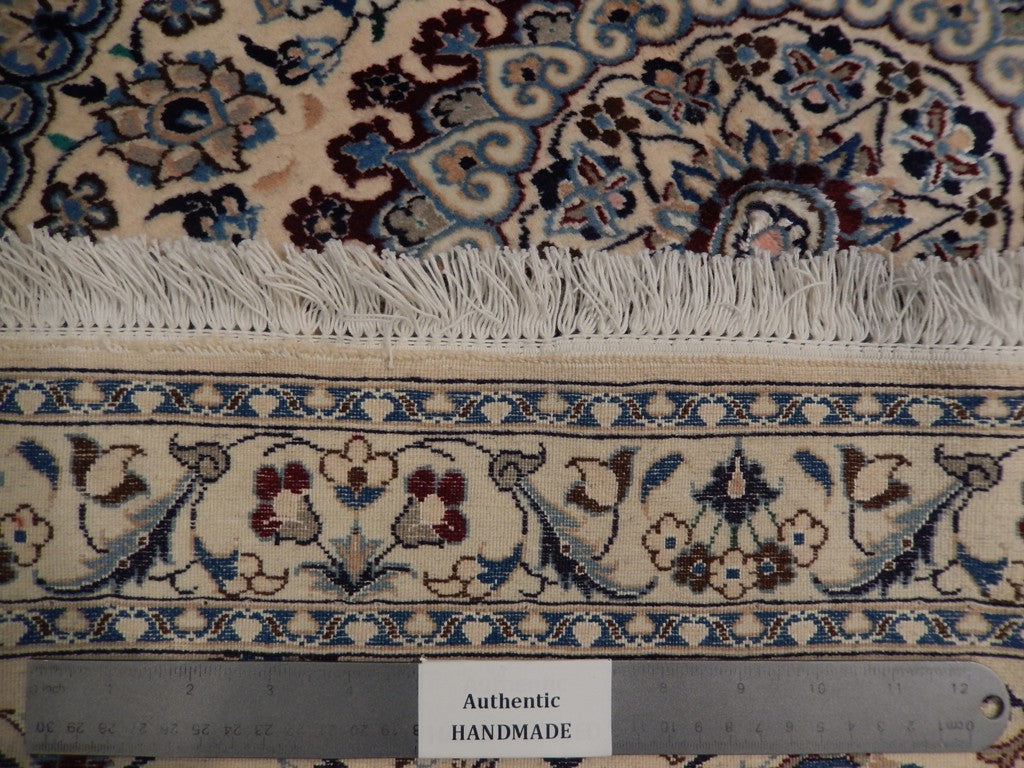 7 x 10.3 Authentic Persian Nain Rug 6 LA High Quality Wool and Silk Iran #PIX-22027