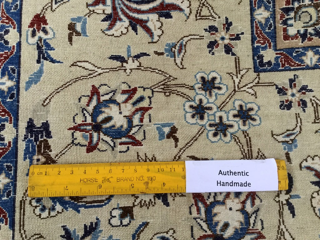 8.2 x 11.7 Fine Signed Habibian Authentic Persian Nain Rug Iran #B-80001