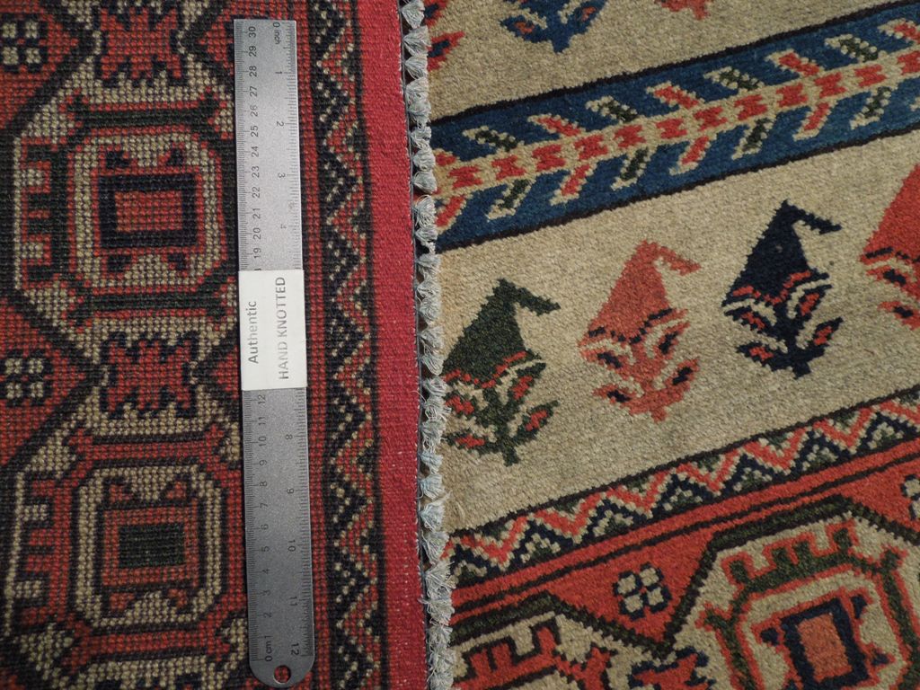 5 x 6.6 Hand-Knotted Afghan Shirvan Caucasion Rug #PIX-19257