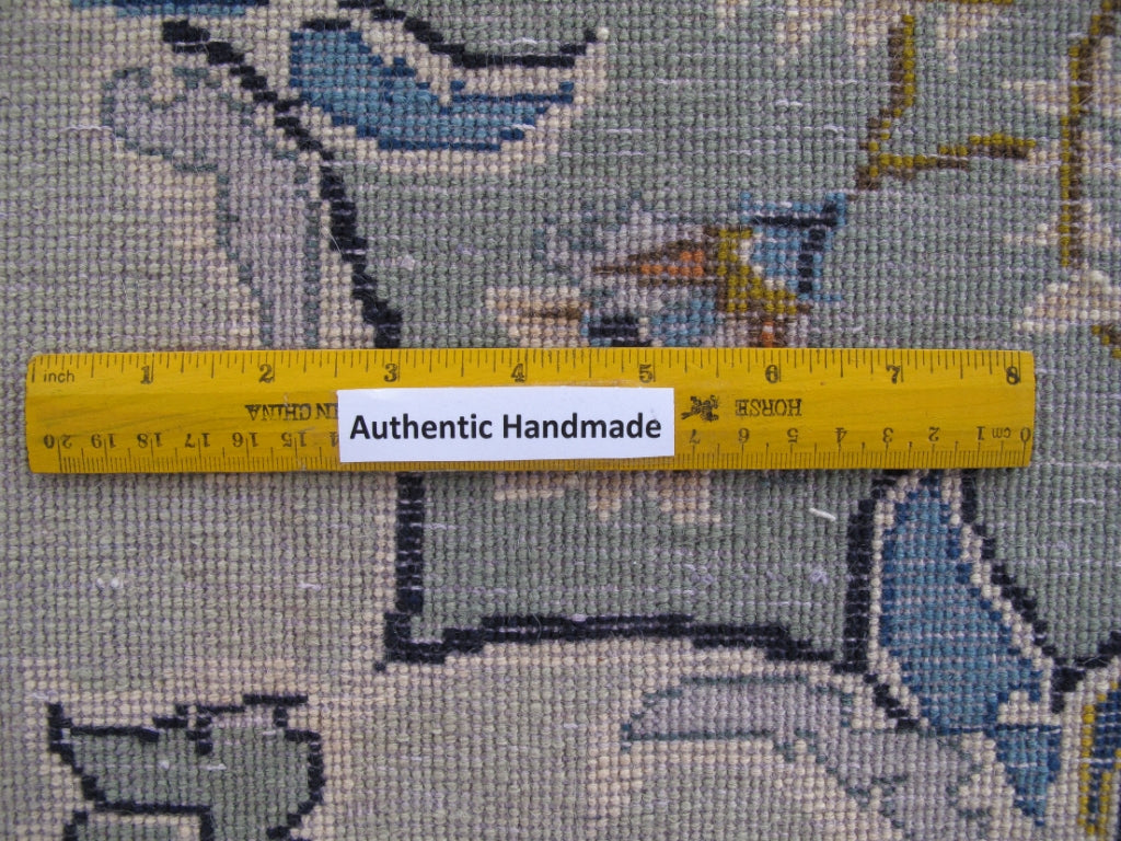 10.2 x 15.5 Signed Authentic Persian Kashan Rug 1970's #B-82339