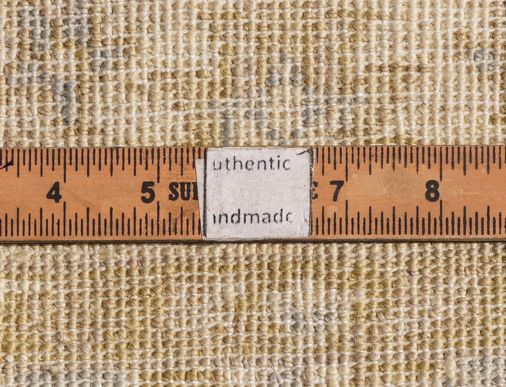 10' Feet Runner Handmade Natural Wool  LIGHT BLUE Pale Neutral  #PIX-26852