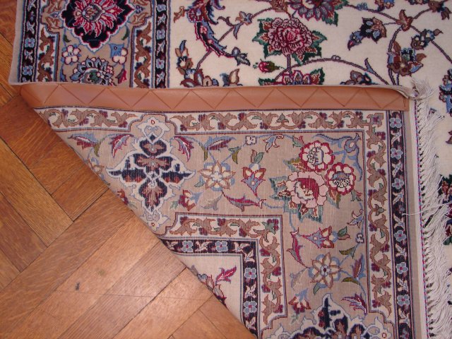 5 x 7.8 Super Fine Persian Isfahan Wool and Silk Rug 500 Kpsi Signed #PIX-9481