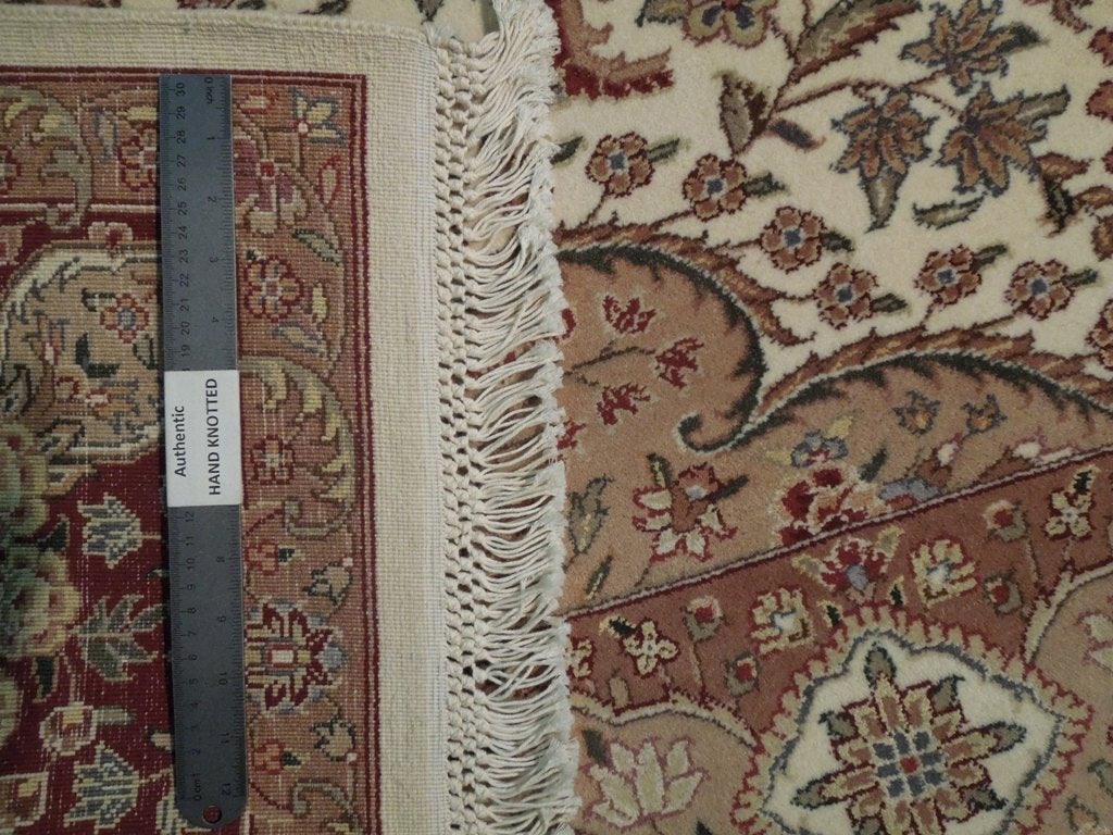 8 x 9.9 Tabriz Hand‑Knotted Wool and Silk Quality Area Rug #PIX-18616