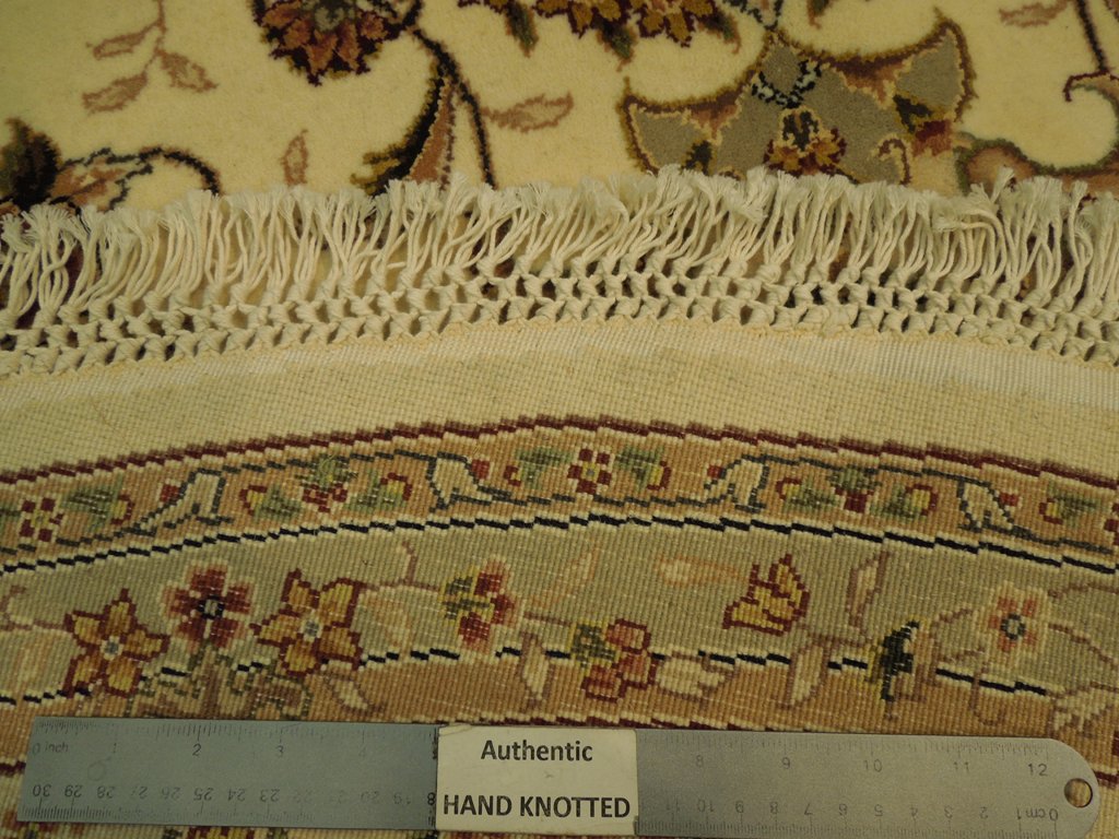 8.2 x 8.2 Feet ROUND Wool and Silk Fine Hand-knotted Rug #PIX-20867