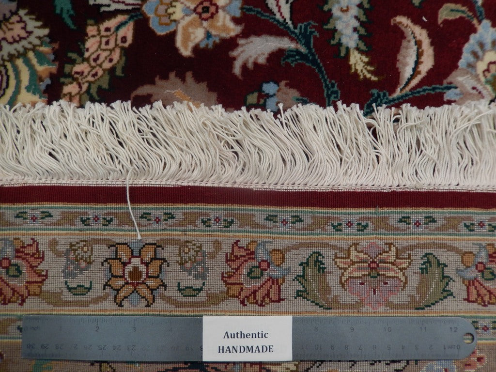 8.2 x 11 Amazing High Quality Authentic Persian Tabriz Rug Wool and Silk Iran #PIX-21882