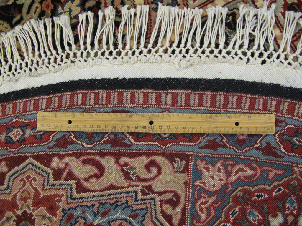 8 x 8 Fine Quality Wool and Silk Dom Esfahan Round Rug #PIX-26301