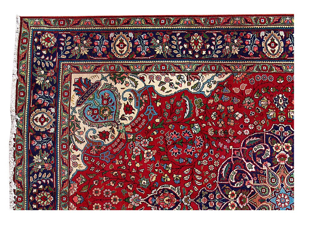 6.7 x 9.9 Persian Tabriz Handmade Wool Rug #B-80634