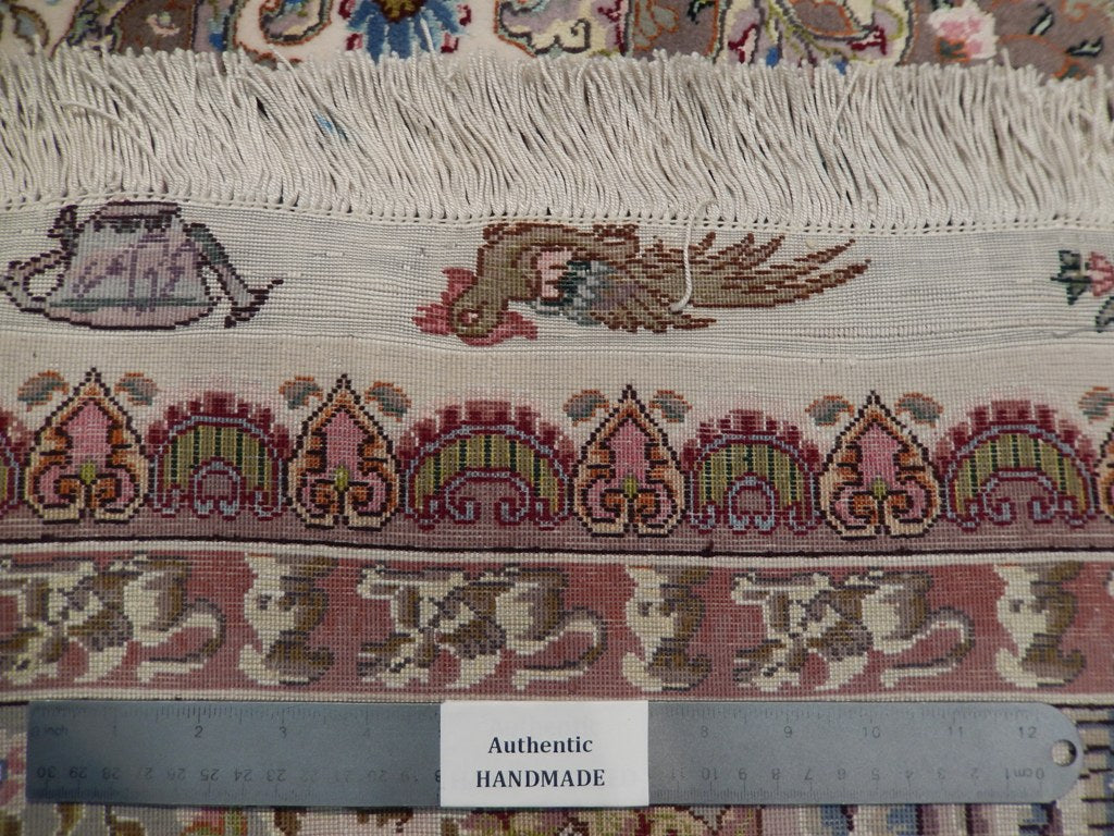 6.6 x 10 Super Fine Quality Authentic Persian Tabriz Rug Wool and Silk 70 Raj 500 KPSI #PIX-21982