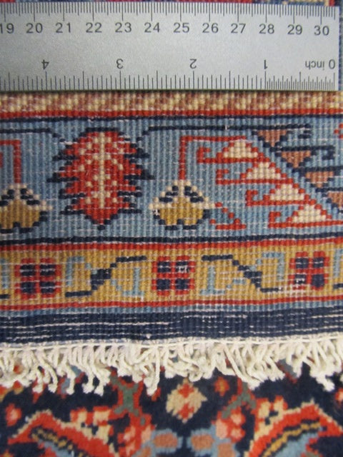 7.4 x 10.8 Blue Persian Tabriz Mahi Bijar Rug #PIX-15322