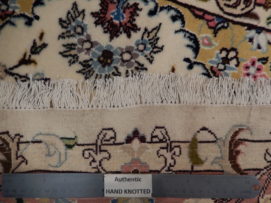 4.3 x 6.3 Persian Tabriz Rug Transitional Wool Silk Handmade #PIX-21778