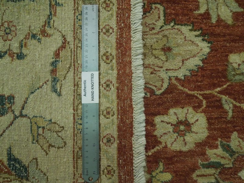 9 x 12 Quality Natural Wool Handmade Chobi Peshawar Rug Rust #PIX-17463