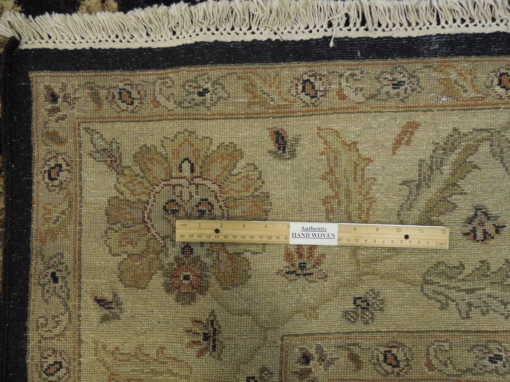 8 x 10 Quality Wool Hand-Knotted Jaipur Rug Black #PIX-25660