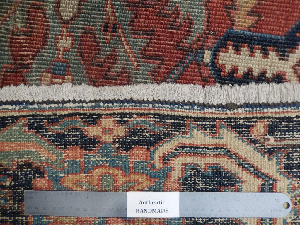 8.9 x 11.8 Authentic Persian Serapi Bakhshayesh Rug 1930's #PIX-22352