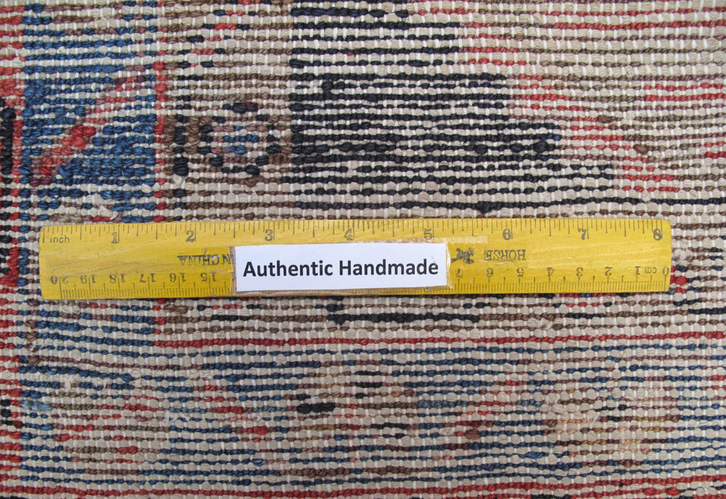 3.7 x 5 Persian Hamadan Tribal Rug Pinkish Red #PIX-82750