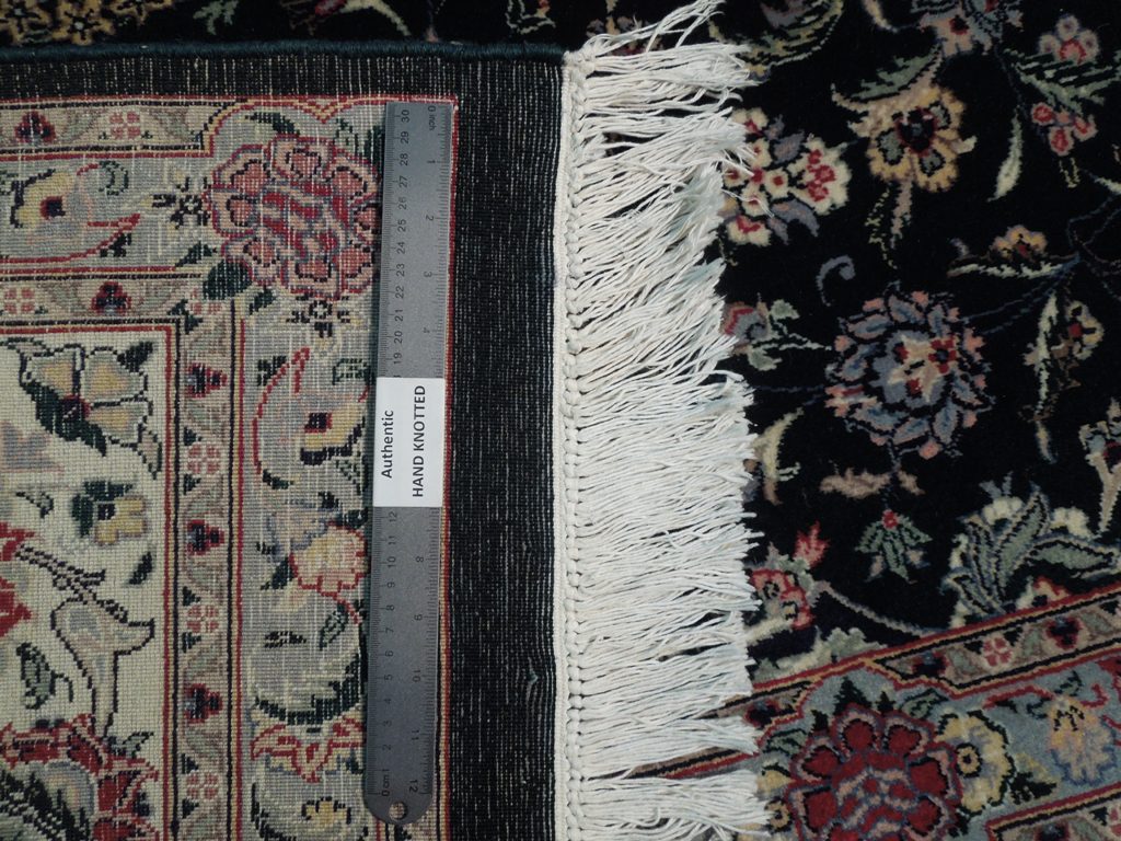 9 x 12.7 Black Great Quality Hand-Knotted Rug Dense Lustrous Wool #PIX-18487