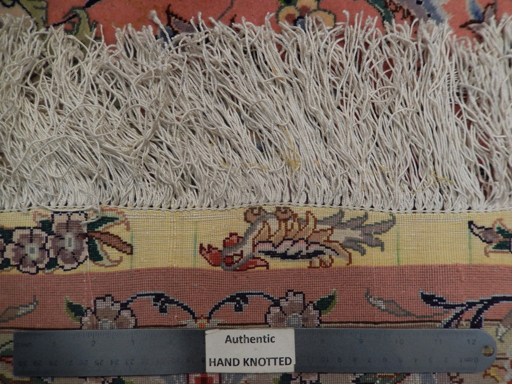 8.2 x 11.8 Super Fine 70 Raj 500 KPSI Authentic Persian Tabriz Rug SIGNED IRAN #PIX-21836