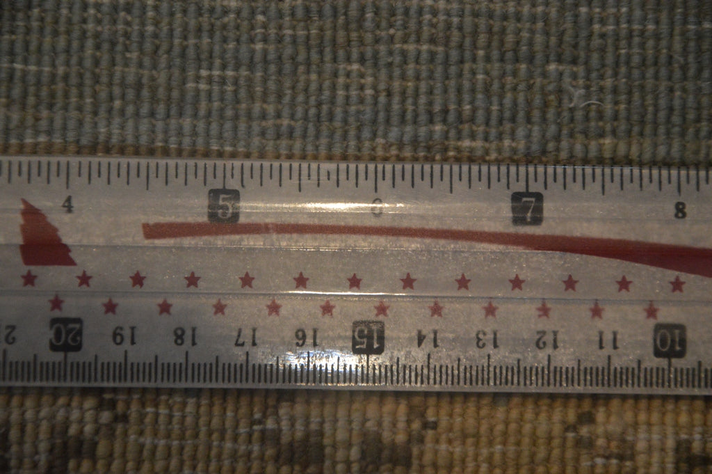 9.1 x 11.6 Light Blue Chobi Peshawar Handmade Wool Rug #PIX-28539