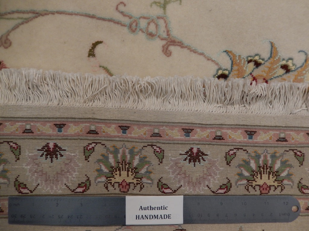 8.2 x 11.2 High Quality authentic Persian Tabriz Rug Handmade Iran Wool and Silk 400 KPSI  All Over Pattern #PIX-21862